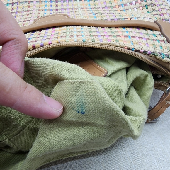 Fossil Women's Vintage Basket Weave Leather Strap Shoulder Bag - OS - Picture 8 of 8